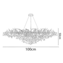 Luxusný krištáľový luster zlatá moderná stropná závesná lampa jedáleň