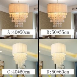 Súčasné závesné svetlo mušlí medúzy s tienidlom na lampu