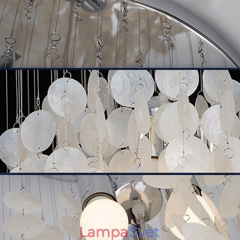 Moderné škrupinové závesné svietidlo Súčasné závesné stropné osvetlenie Jedáleň