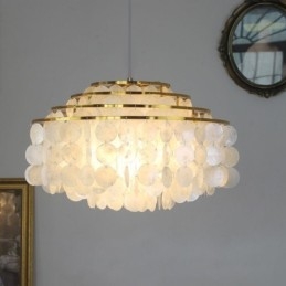 Moderný Raindrop Luster White Shell Shade Stropné závesné osvetlenie