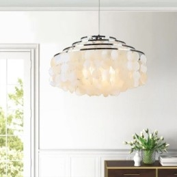 Moderný Raindrop Luster White Shell Shade Stropné závesné osvetlenie