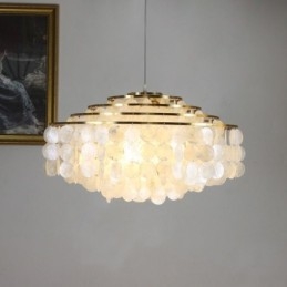 Moderný Raindrop Luster White Shell Shade Stropné závesné osvetlenie