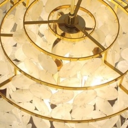 Moderný Raindrop Luster White Shell Shade Stropné závesné osvetlenie