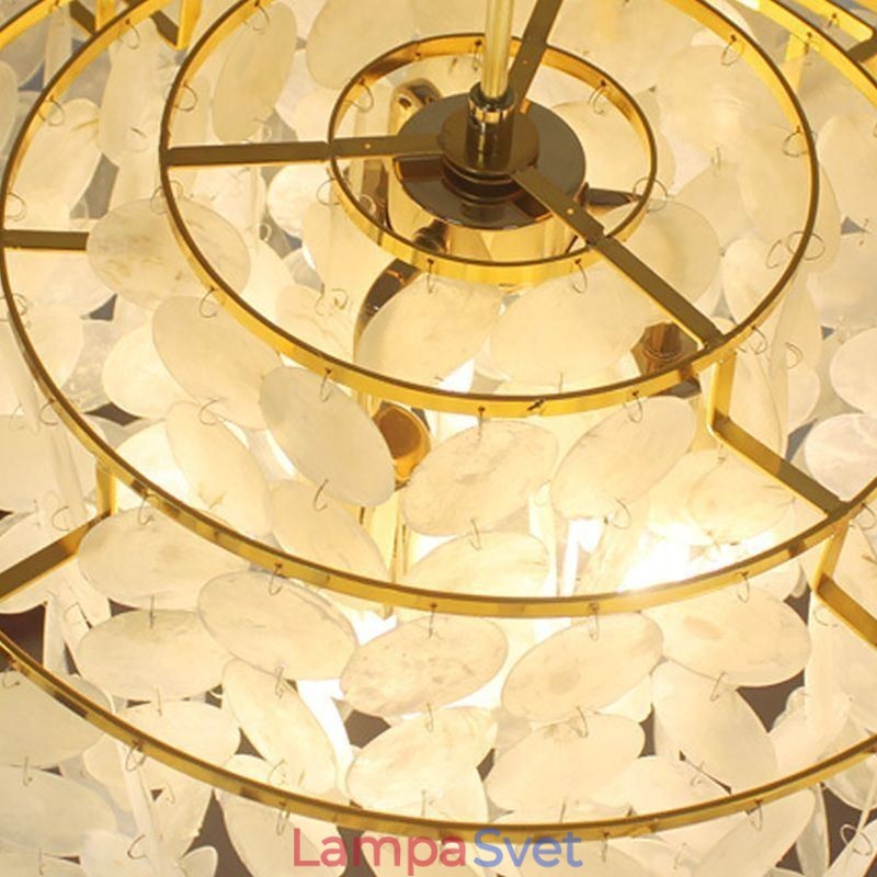 Moderný Raindrop Luster White Shell Shade Stropné závesné osvetlenie