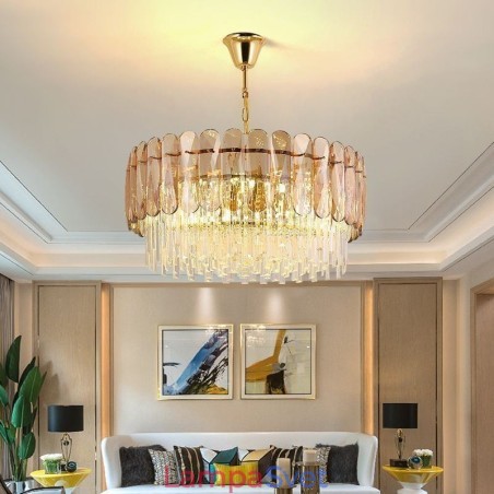 Luxusné závesné svietidlo Crystal Gold stropné svietidlo Luxusné závesné svietidlo Crystal Gold stropné svietidlo