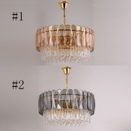 Luxusné závesné svietidlo Crystal Gold stropné svietidlo