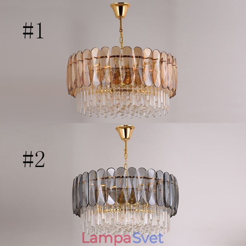 Luxusné závesné svietidlo Crystal Gold stropné svietidlo