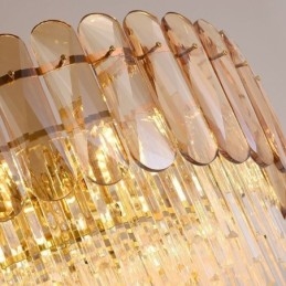 Luxusné závesné svietidlo Crystal Gold stropné svietidlo