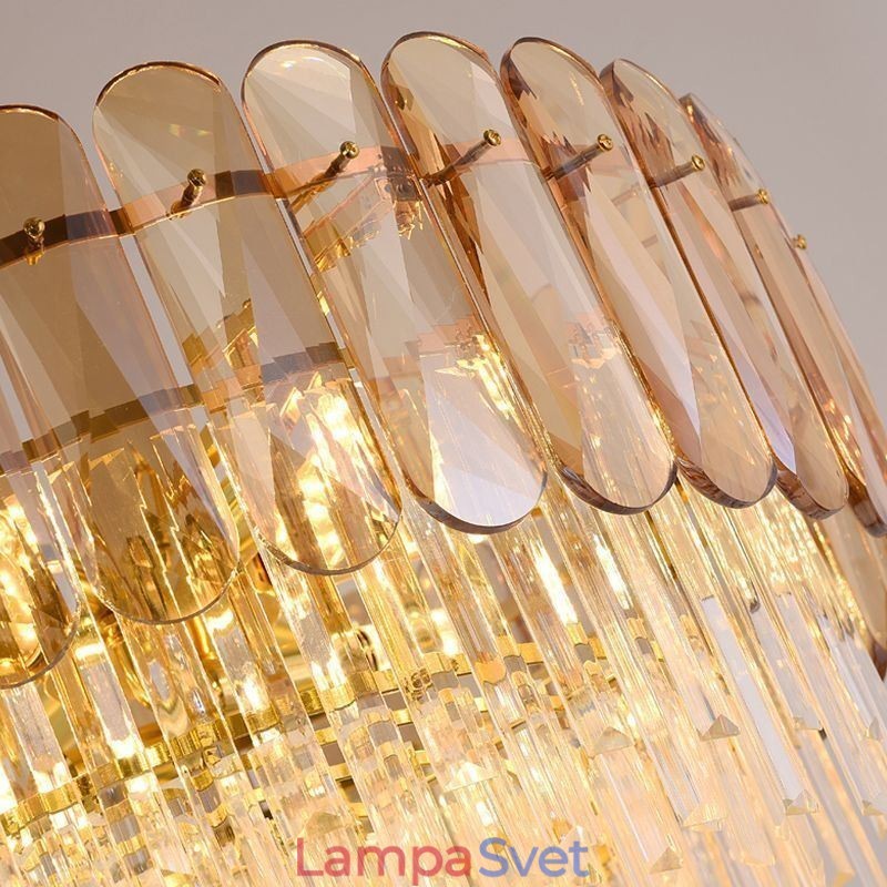 Luxusné závesné svietidlo Crystal Gold stropné svietidlo