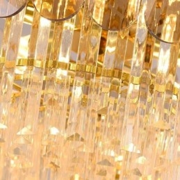 Luxusné závesné svietidlo Crystal Gold stropné svietidlo