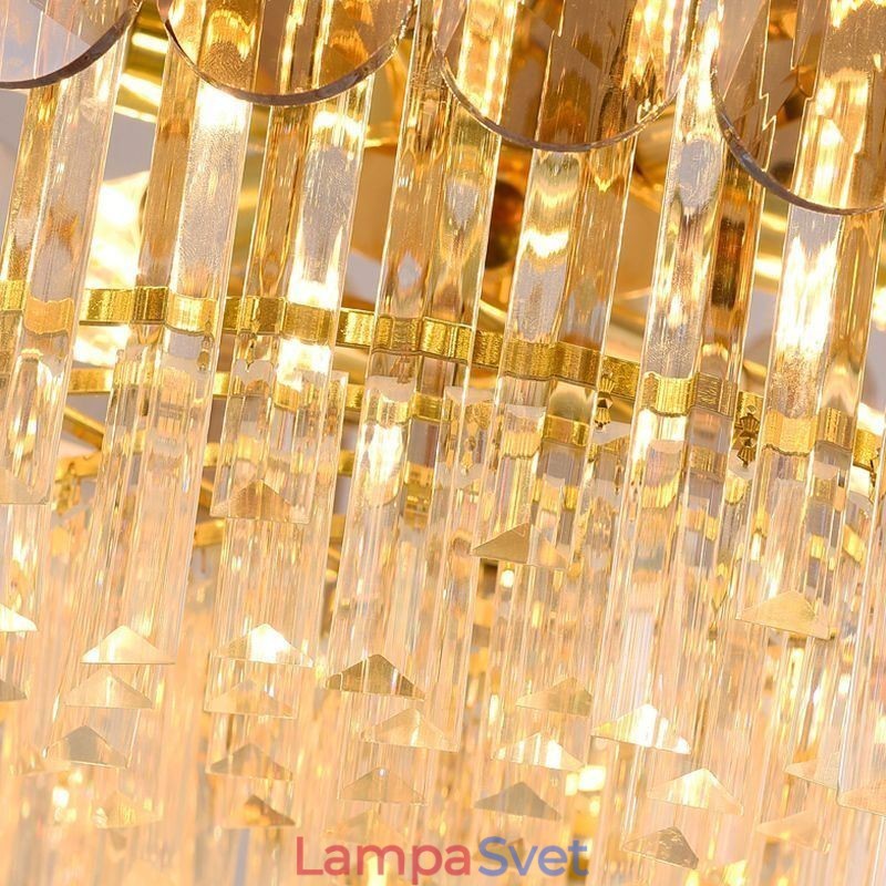 Luxusné závesné svietidlo Crystal Gold stropné svietidlo