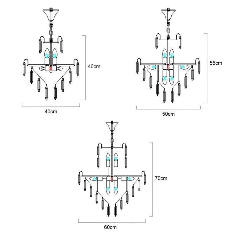 Elegantné závesné krištáľové okrúhle stropné svietidlo