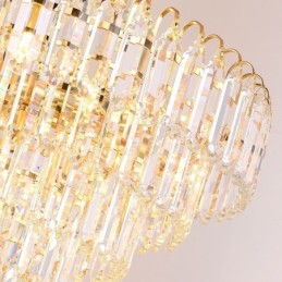 Elegantné závesné krištáľové okrúhle stropné svietidlo