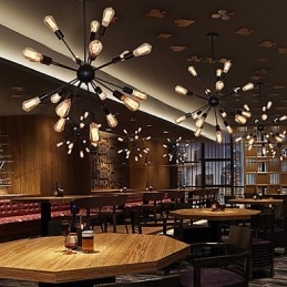 Starožitný mosadzný kovový luster Country Designers