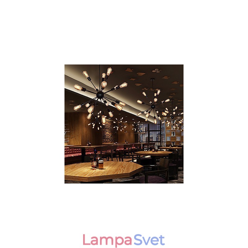 Starožitný mosadzný kovový luster Country Designers