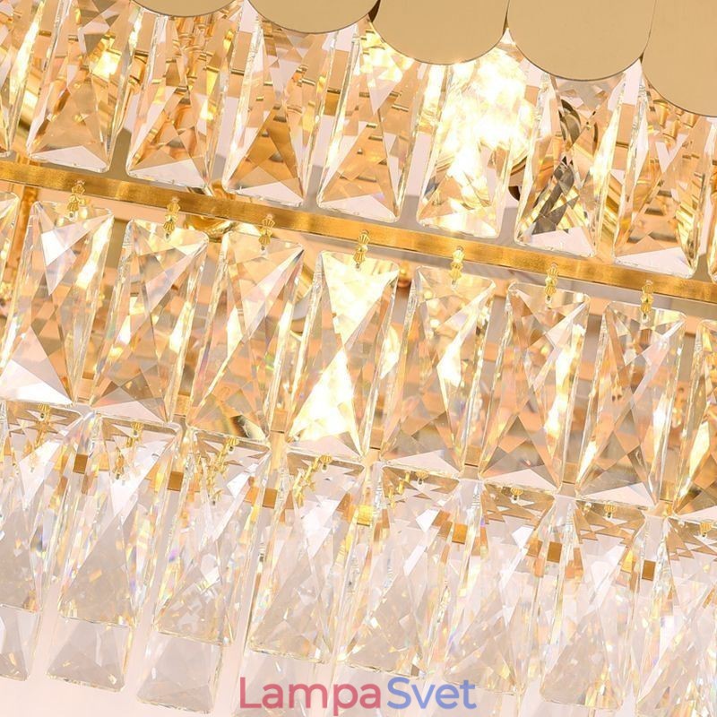 Krištáľové závesné svietidlo Luxusné oválne stropné svietidlo