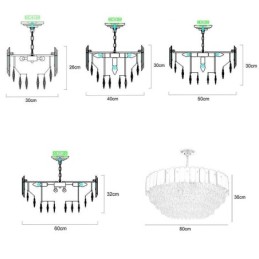Moderné závesné svietidlo Crystal okrúhle závesné stropné svietidlo