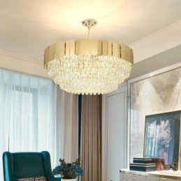 Moderné závesné svietidlo Crystal okrúhle závesné stropné svietidlo