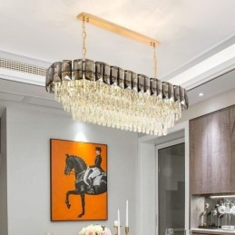 Luxusné oválne závesné svietidlo K9 Crystal Pendant Light