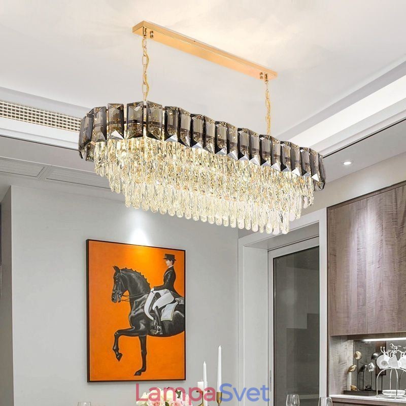 Luxusné oválne závesné svietidlo K9 Crystal Pendant Light