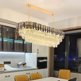 Luxusné oválne závesné svietidlo K9 Crystal Pendant Light