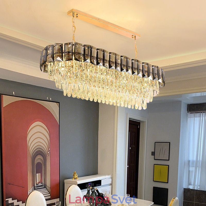 Luxusné oválne závesné svietidlo K9 Crystal Pendant Light