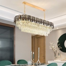 Luxusné oválne závesné svietidlo K9 Crystal Pendant Light