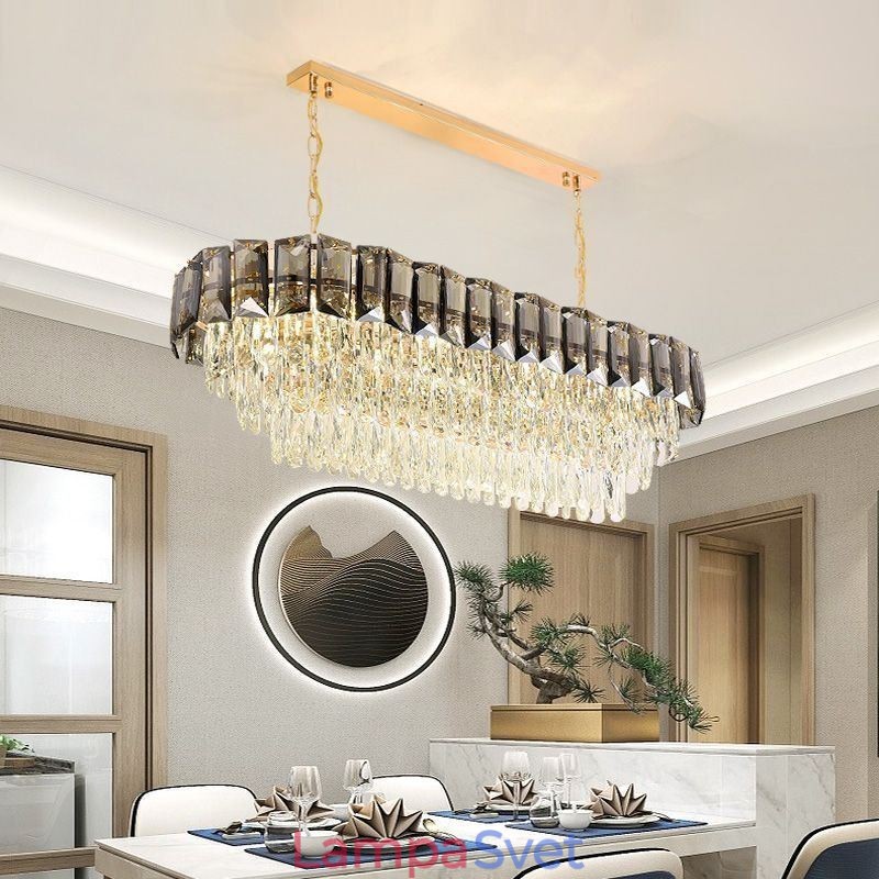 Luxusné oválne závesné svietidlo K9 Crystal Pendant Light