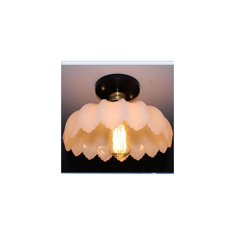 Imitácia nefritového skla Retro 1 Head Lotus Stropné svietidlo