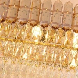 Moderné krištáľové závesné svietidlo Luxusné oválne stropné svietidlo