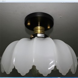 Imitácia nefritového skla Retro 1 Head Lotus Stropné svietidlo