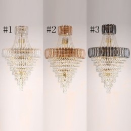 Moderné elegantné krištáľové závesné svietidlo kónické stropné svietidlo