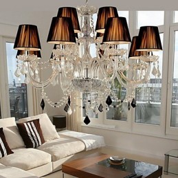 Elegantný krištáľový luster s 12 svetlami