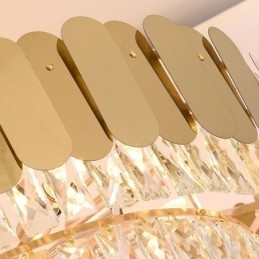 Moderné elegantné krištáľové závesné kužeľové stropné svietidlo