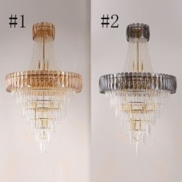 Európske elegantné krištáľové závesné kužeľové stropné svietidlo