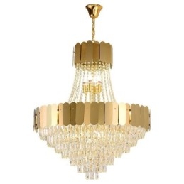 Moderné závesné stropné svietidlo Crystal Gold K9