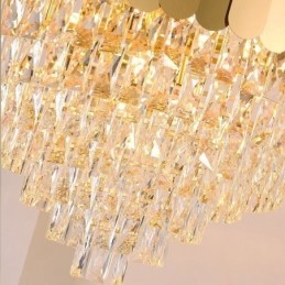 Moderné závesné stropné svietidlo Crystal Gold K9