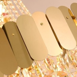 Moderné závesné stropné svietidlo Crystal Gold K9