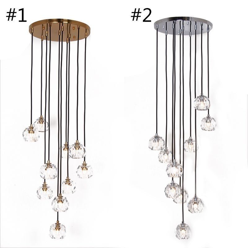 Závesné stropné svietidlá v tvare krištáľovej futbalovej lopty Mordern