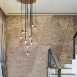 Závesné stropné svietidlá v tvare krištáľovej futbalovej lopty Mordern