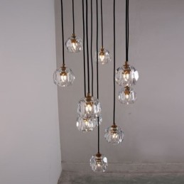 Závesné stropné svietidlá v tvare krištáľovej futbalovej lopty Mordern