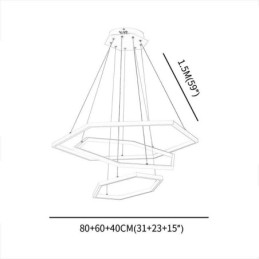 Moderné šesťhranné závesné svietidlo