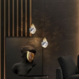 Mini jednoduché krištáľové guľové svietidlo Závesné svietidlo stropné svietidlo