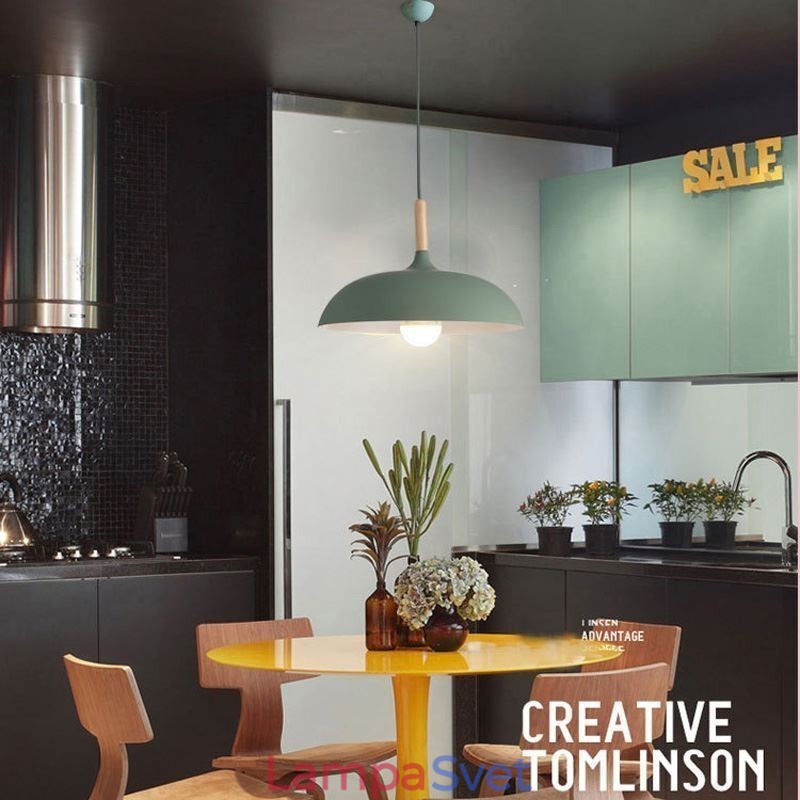 Moderné závesné svietidlo s farebnými makarónmi