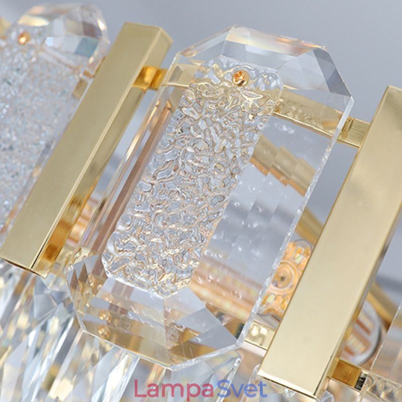 Kruhové stropné závesné krištáľové svietidlo