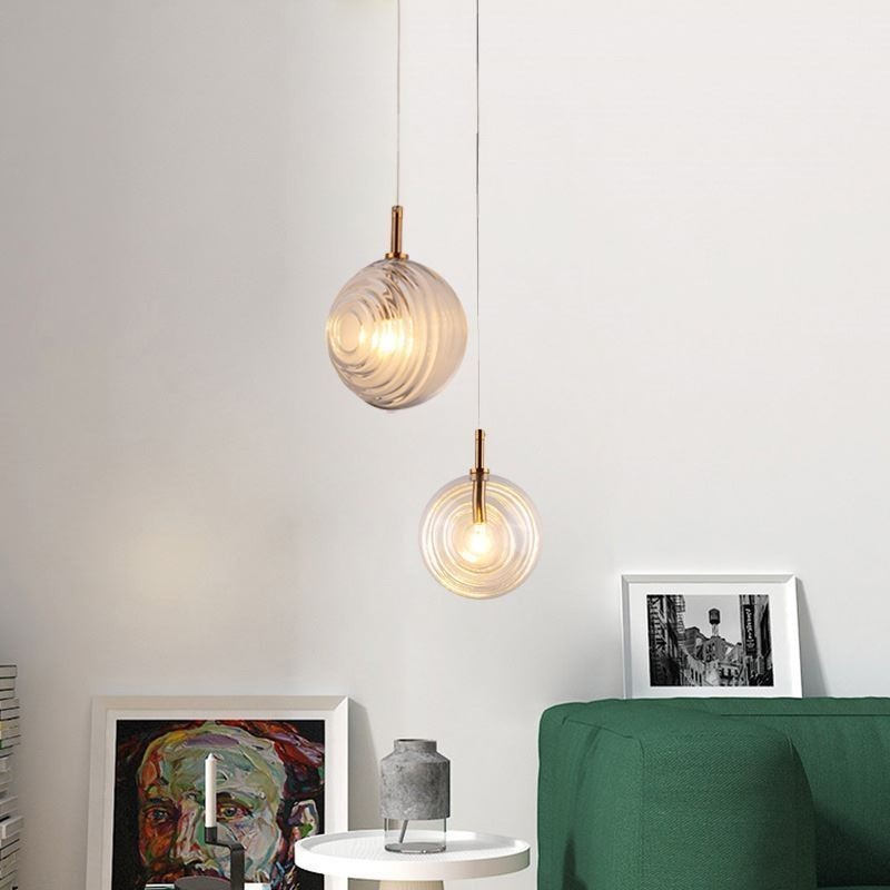 Sklenené závesné svietidlo kreatívne dekoratívne sklenené gule Loft