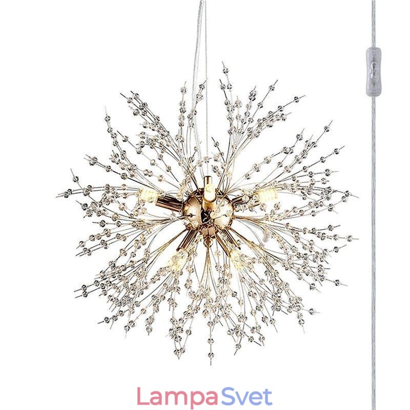 Ohňostrojový luster 8 svetiel Závesné svetlo púpava