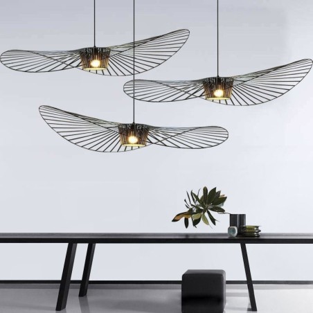Iron Pendant Light Lampa slamený klobúk 1 Light Iron Pendant Light Lampa slamený klobúk 1 Light