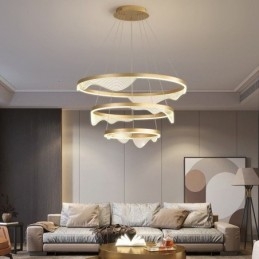 Závesné svetlo Golden Wave Ripple Visiace svetlo 3 Light