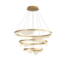 Závesné svetlo Golden Wave Ripple Visiace svetlo 3 Light